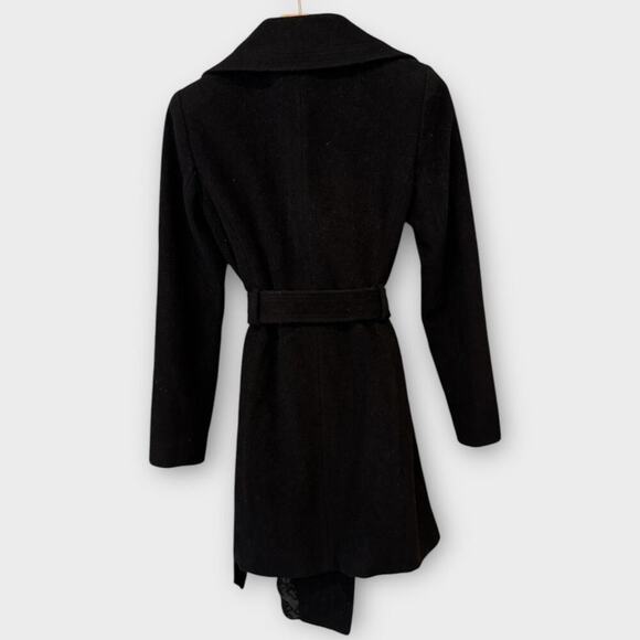 Diane von Furstenberg Wool Blend Wrap Coat Size 6 - Picture 5 of 9